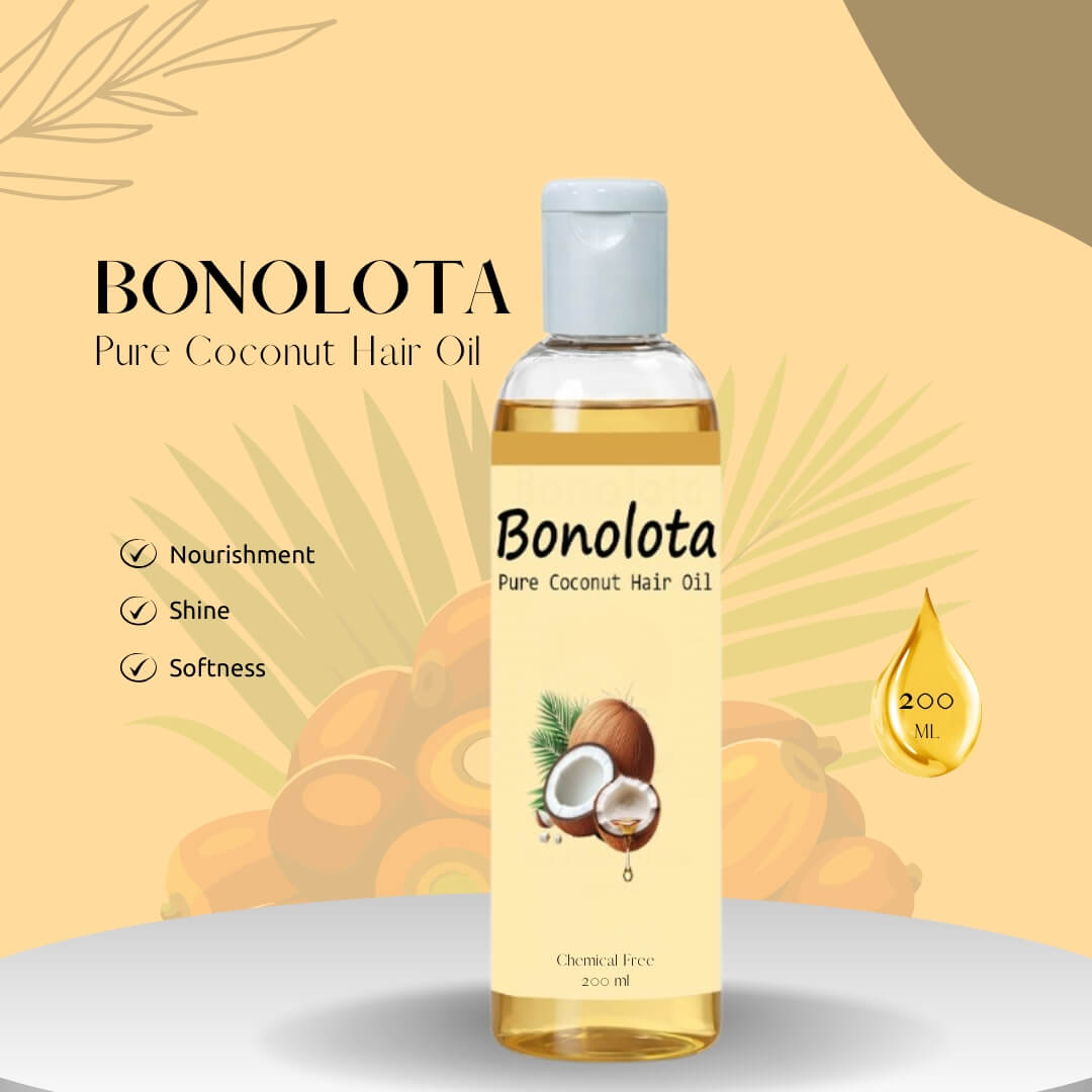 Bonolota Pure Coconut Hair Oil_200ml Bonolota Pure Coconut Hair Oil - 200ml - Image 1